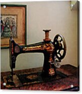 Sewing Machine And Lithograph Acrylic Print