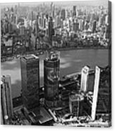Shanghai In Black And White Acrylic Print