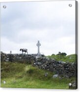 Sheep And Cross Acrylic Print