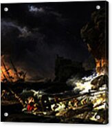 Shipwreck In A Thunderstorm Acrylic Print