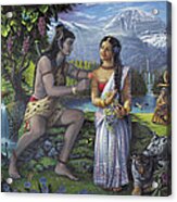 Shiva And Parvati Acrylic Print