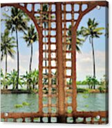 Shoreline Of The Kerala Backwaters Acrylic Print