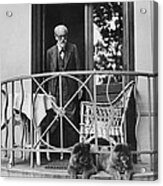Sigmund Freud With His Chows Acrylic Print