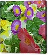 Silk Flowers For Springtime Acrylic Print