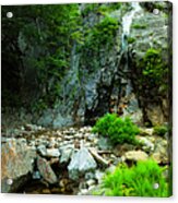 Silver Cascade In The Mist Acrylic Print