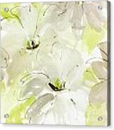 Silver Clematis Acrylic Print