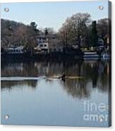 Single Scull On The Delaware - 2 Acrylic Print