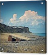 Sinking. .. #beach  #ruins  #norfolk Acrylic Print