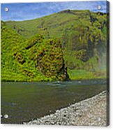 Skogafoss Waterfall Iceland Panorama Acrylic Print