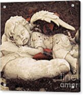 Baby Angel Sleeping In Gods Hands Acrylic Print