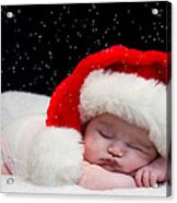 Sleepy Santa Baby Acrylic Print