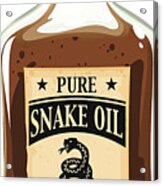 Snake Oil Bottle Acrylic Print