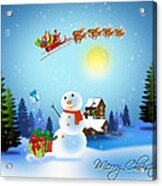 Snowmen Receive Gifts Too Acrylic Print