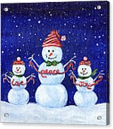 Snowmen Acrylic Print