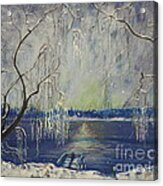 Snowy Day At The Lake Acrylic Print