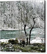 Snowy River And Bank Acrylic Print