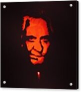 So Proud Of My Johnny Cash Pumpkin Acrylic Print