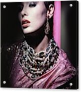 Sondra Peterson Wearing Jewelry Acrylic Print