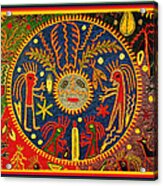 Southwest Huichol Del Sol Acrylic Print