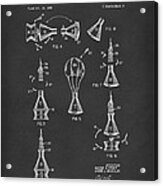 Space Capsule 1961 Mercury Patent Art  Black Acrylic Print