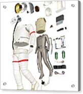 Spacesuit, Exploded View Acrylic Print