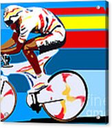 Spanish Cycling Athlete Illustration Print Miguel Indurain Acrylic Print