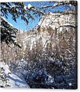 Spearfish Canyon In Snow Acrylic Print