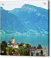 Spiez With Lake Thun Switzerland Acrylic Print