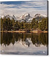 Sprague Lake Reflection In The Morning Acrylic Print
