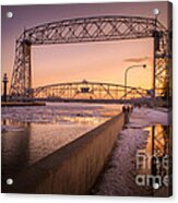 Spring Sunset In Canal Park Acrylic Print