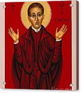 St. Aloysius In The Fire Of Prayer 020 Acrylic Print