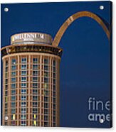 St. Louis Gateway Arch And Millennium Hotel Acrylic Print