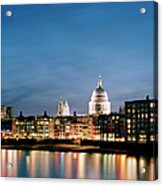 St Pauls Cathedral Viewed Across The Acrylic Print