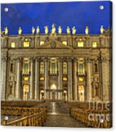 St Peter's Basilica 4.0 Blue Hour Acrylic Print