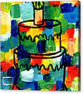 Stl250 Birthday Cake Abstract Acrylic Print