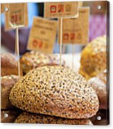 Stacks Of Fresh Bread For Sale Acrylic Print