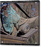 Stagecoach Cowboy's Boots Acrylic Print