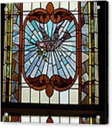 Stained Glass 3 Panel Vertical Composite 05 Acrylic Print