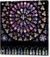 Stained Glass At Notre Dame Acrylic Print