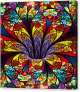 Stained Glass Bloom Acrylic Print