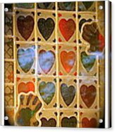 Stained Glass Hands And Hearts Acrylic Print