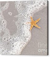 Starfish In The Surf Acrylic Print