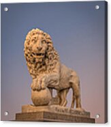 Statue At The Bridge Of Lions Acrylic Print