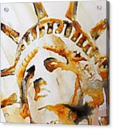 Statue Of Liberty Closeup Acrylic Print