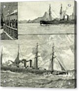 Steam Ship Ormuz Australia To England 1887 On The Voyage Acrylic Print