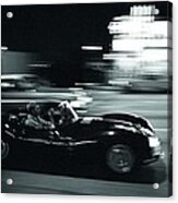 Steve Mcqueen Jaguar Xk-ss On Sunset Blvd Acrylic Print