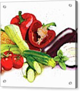 Still Life Variety Of Vegetables Acrylic Print