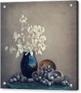Still Life With A Lunaria And Snails Acrylic Print