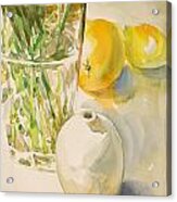 Still Life With Lemon And Vase Acrylic Print