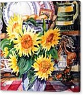 Still Life With Sunflowers Acrylic Print
